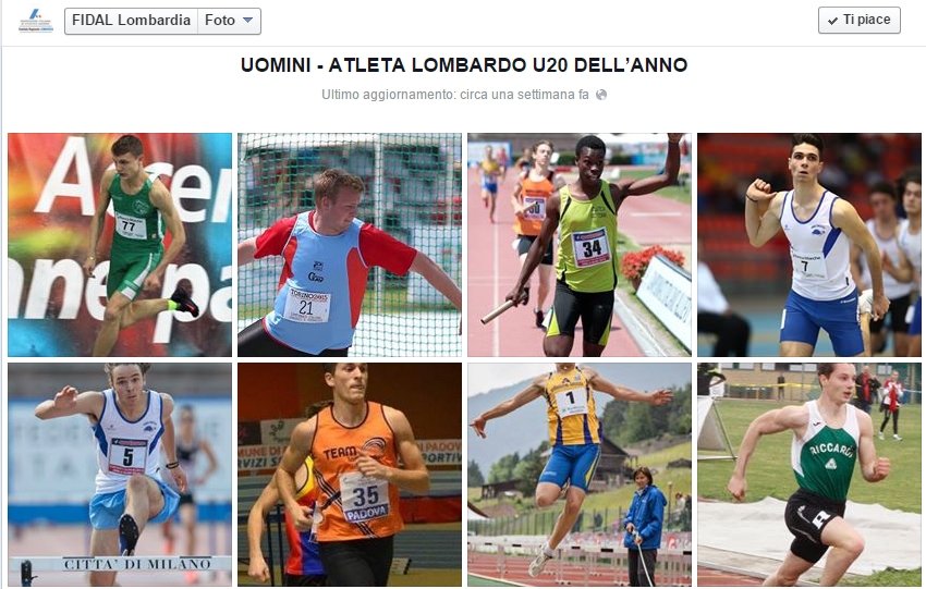 UOMINI ATLETA LOMBARDO U20 DELLANNO