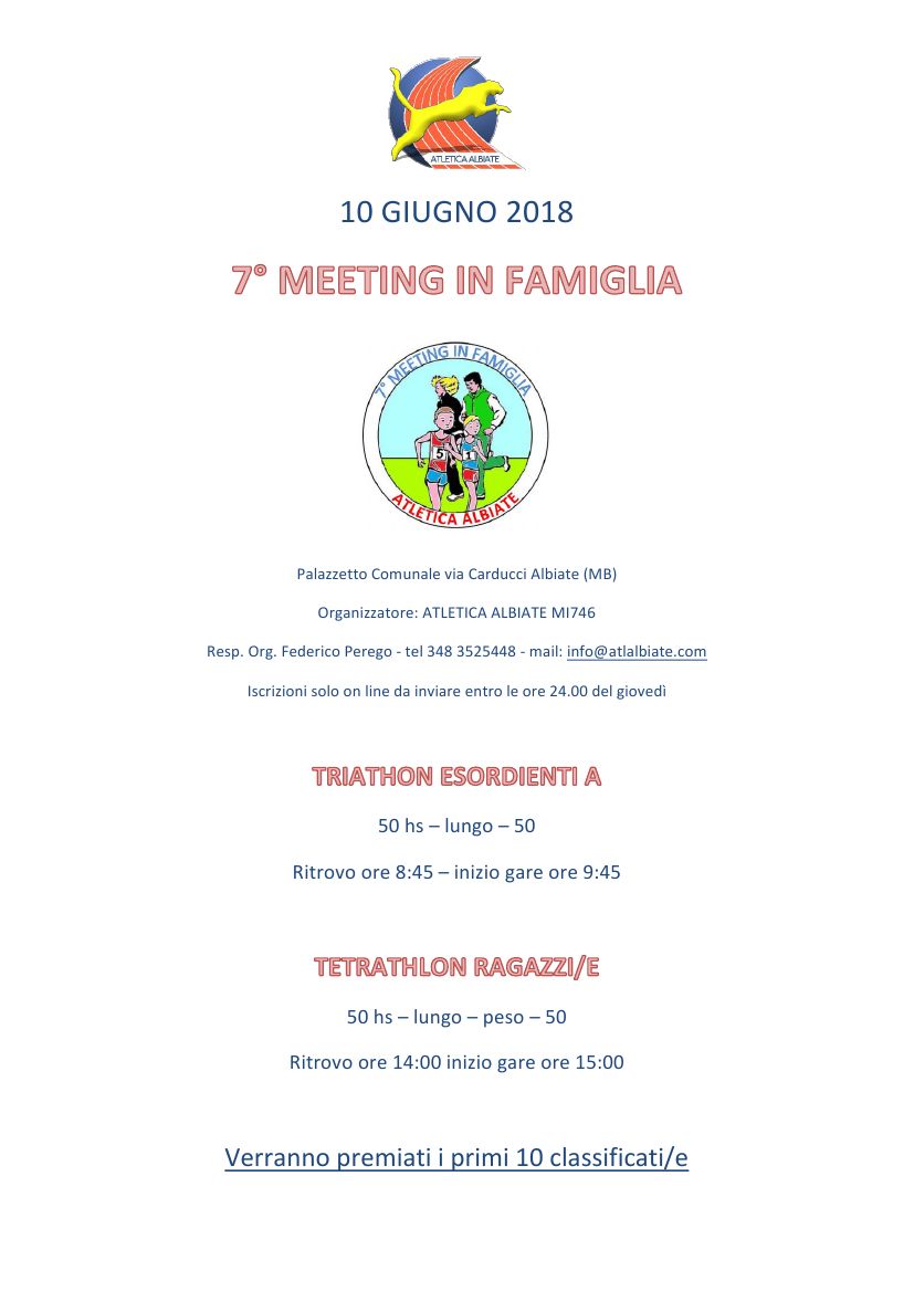 Albiate 7 meeting in famiglia