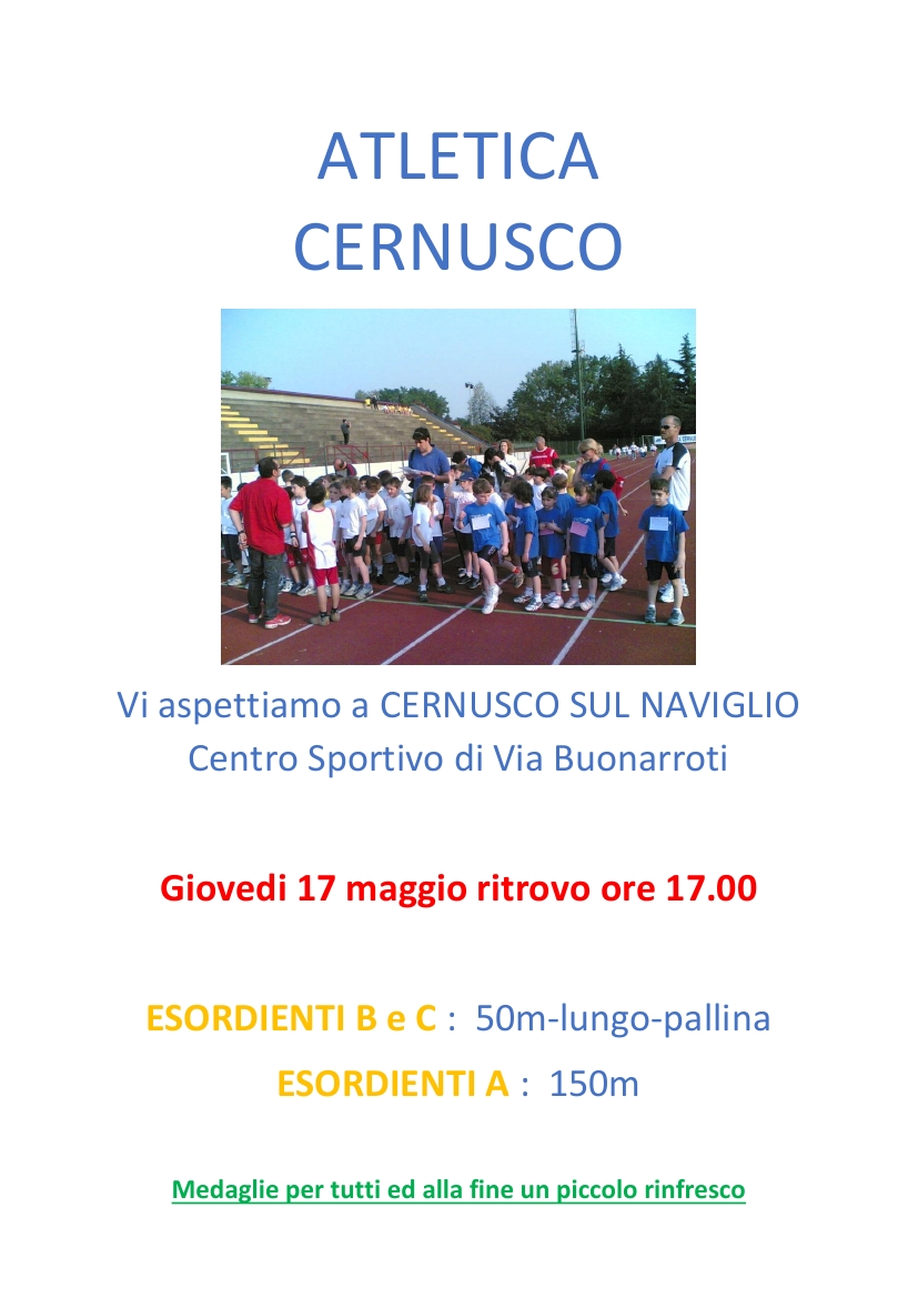 CERNUSCO Esordienti A B C volantino