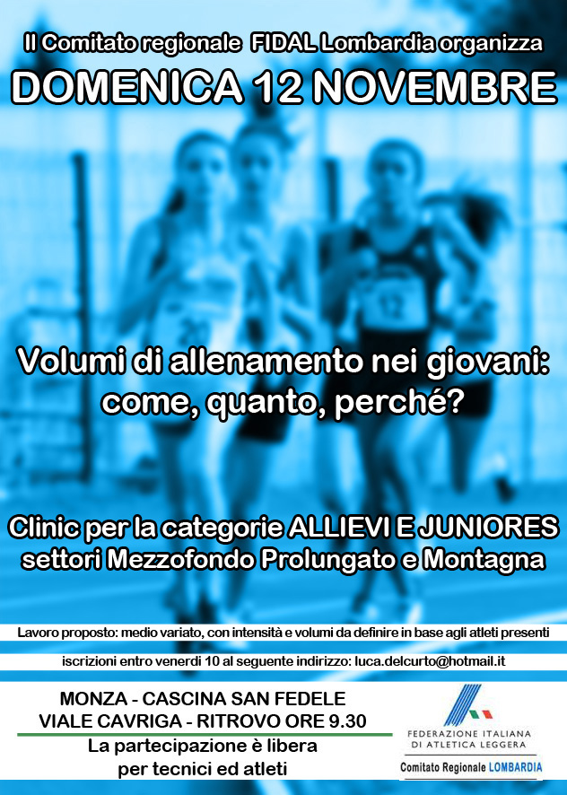 Clinic ALLIEVI e JUN a Monza Mezzofondo