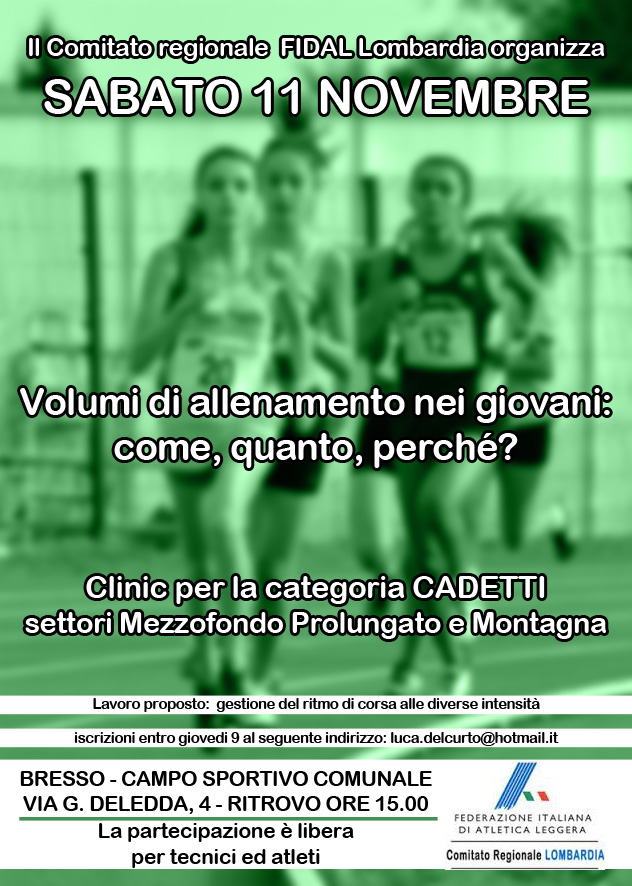 Clinic CADETTI a Bresso Mezzofondo