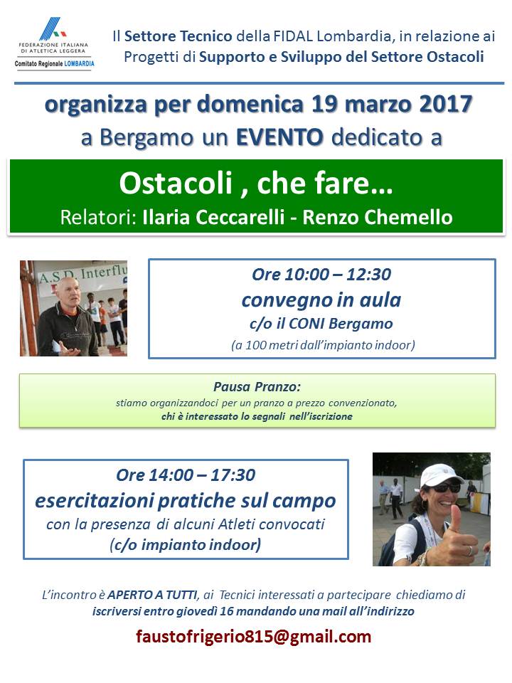 Convegno 19 3 Ostacoli CHE FARE