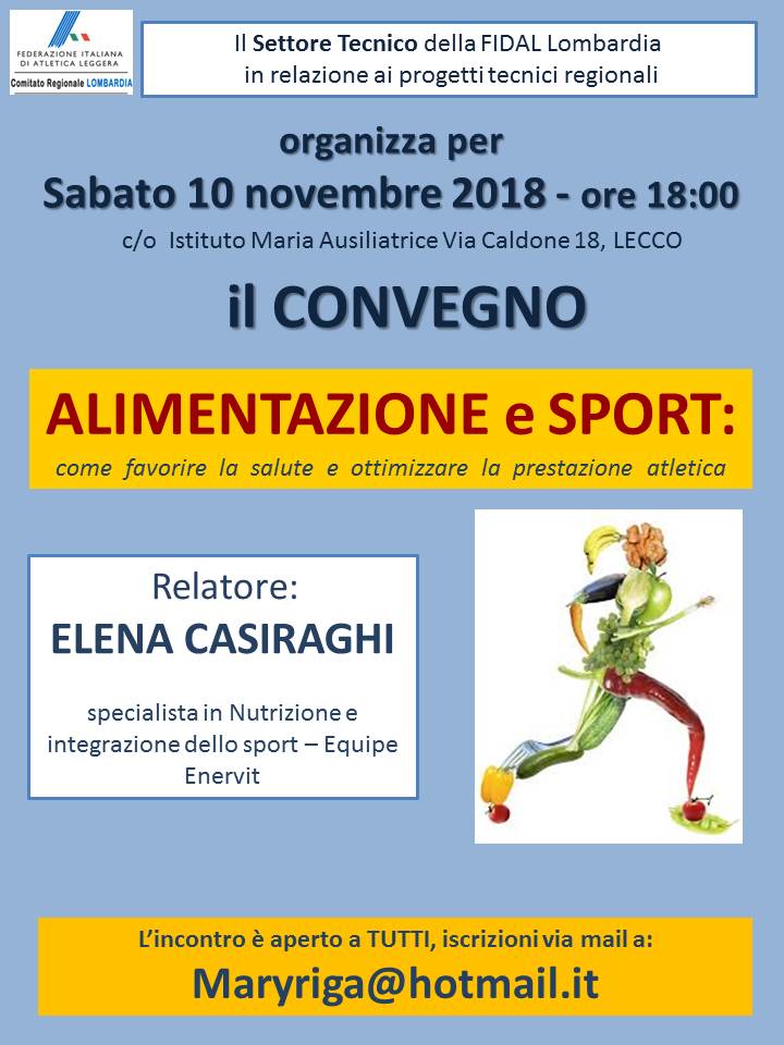 Locandina incontro NUTRIZIONE 10112018