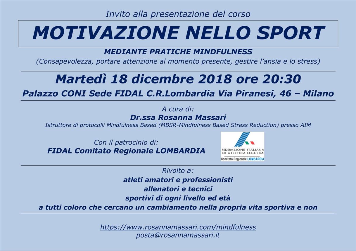 MOTIVAZIONE NELLO SPORT Presentazione